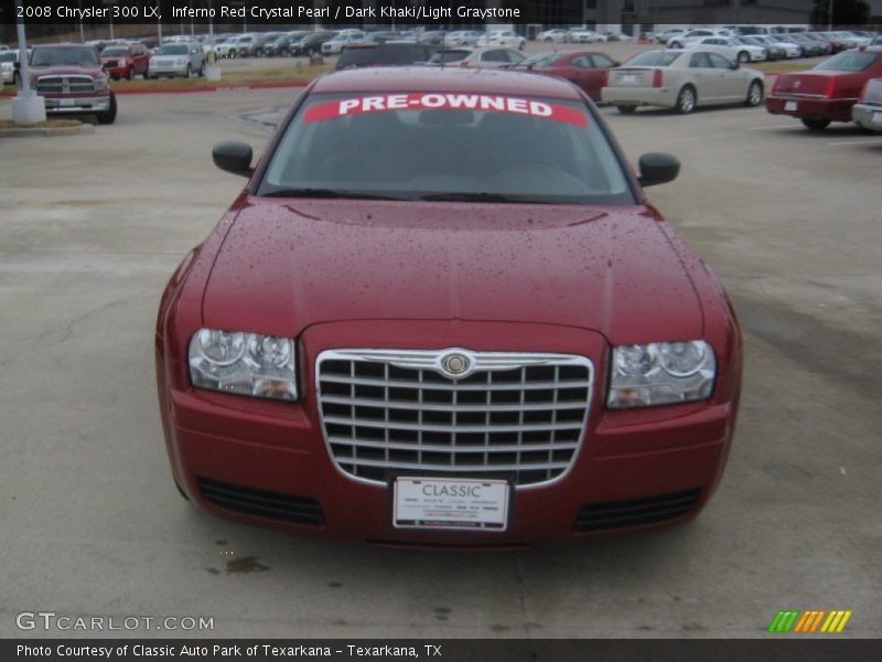 Inferno Red Crystal Pearl / Dark Khaki/Light Graystone 2008 Chrysler 300 LX