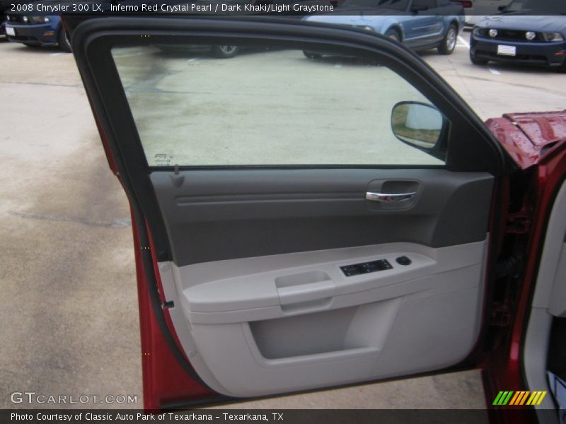 Inferno Red Crystal Pearl / Dark Khaki/Light Graystone 2008 Chrysler 300 LX