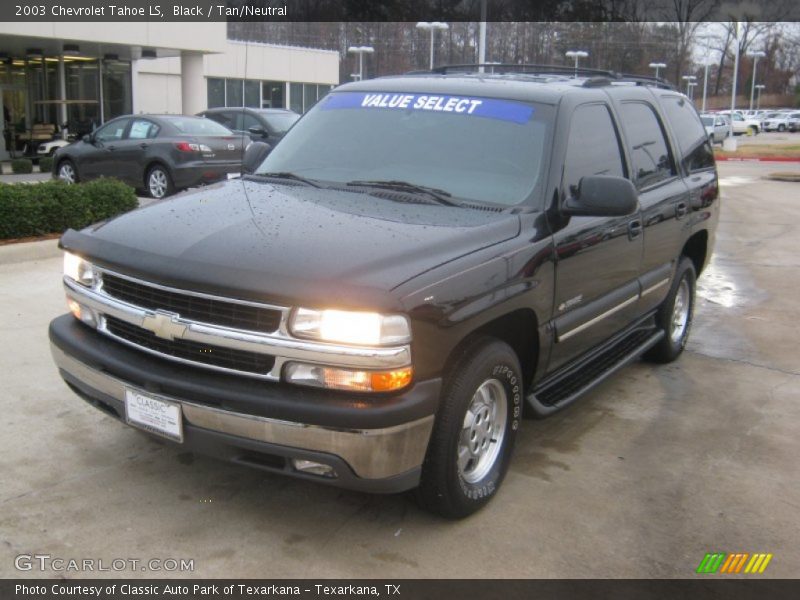 Black / Tan/Neutral 2003 Chevrolet Tahoe LS