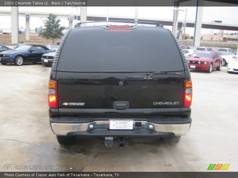 Black / Tan/Neutral 2003 Chevrolet Tahoe LS
