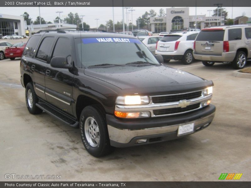 Black / Tan/Neutral 2003 Chevrolet Tahoe LS