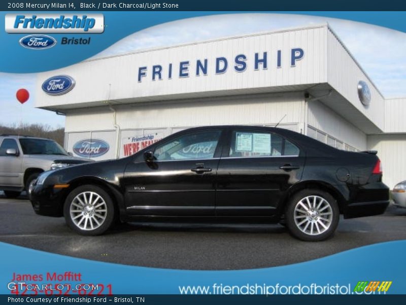 Black / Dark Charcoal/Light Stone 2008 Mercury Milan I4