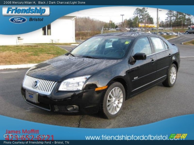 Black / Dark Charcoal/Light Stone 2008 Mercury Milan I4