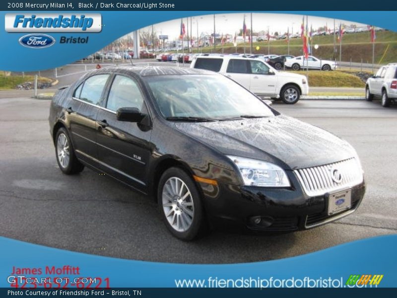 Black / Dark Charcoal/Light Stone 2008 Mercury Milan I4