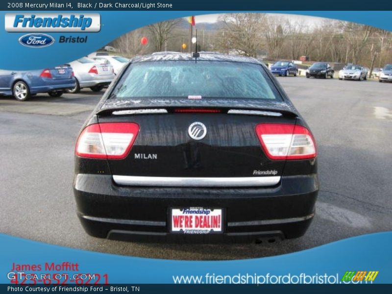 Black / Dark Charcoal/Light Stone 2008 Mercury Milan I4