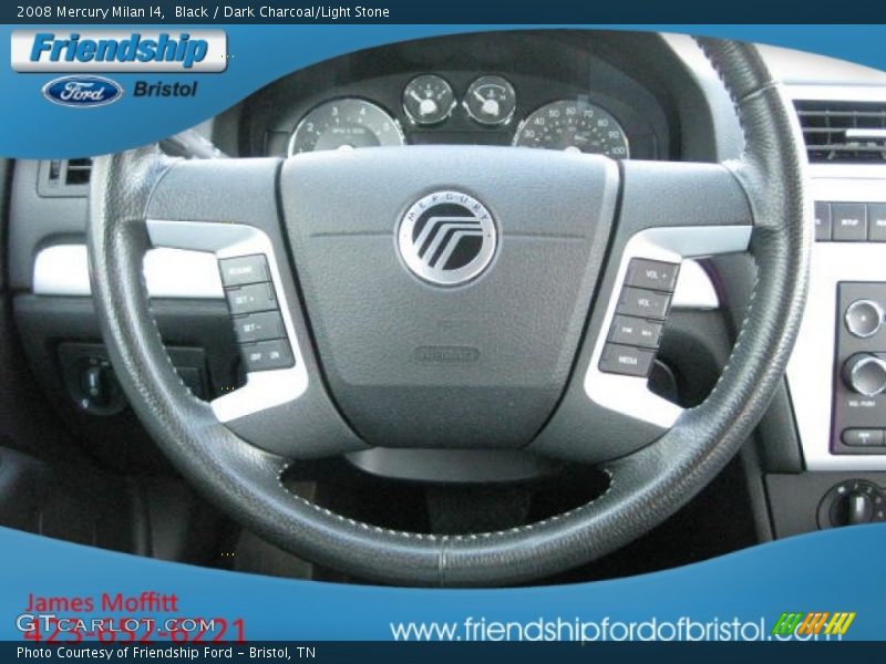 Black / Dark Charcoal/Light Stone 2008 Mercury Milan I4