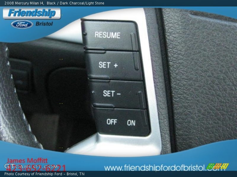 Black / Dark Charcoal/Light Stone 2008 Mercury Milan I4