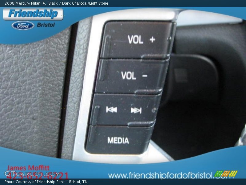 Black / Dark Charcoal/Light Stone 2008 Mercury Milan I4