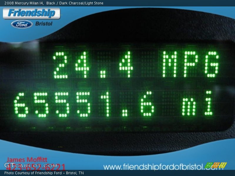 Black / Dark Charcoal/Light Stone 2008 Mercury Milan I4