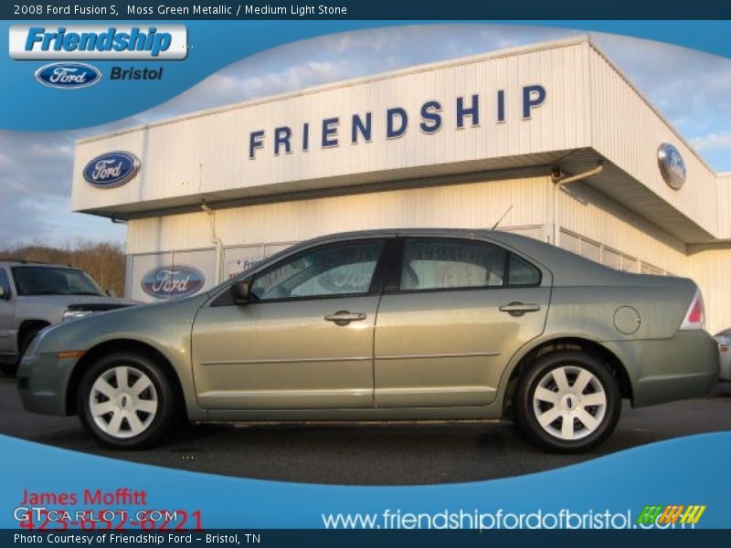 Moss Green Metallic / Medium Light Stone 2008 Ford Fusion S