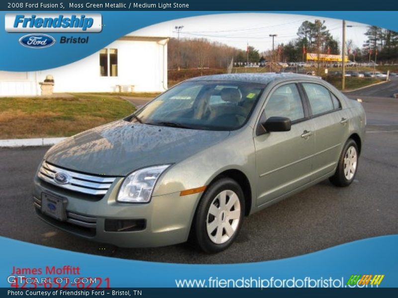 Moss Green Metallic / Medium Light Stone 2008 Ford Fusion S