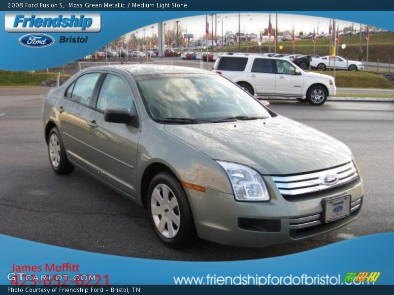 Moss Green Metallic / Medium Light Stone 2008 Ford Fusion S