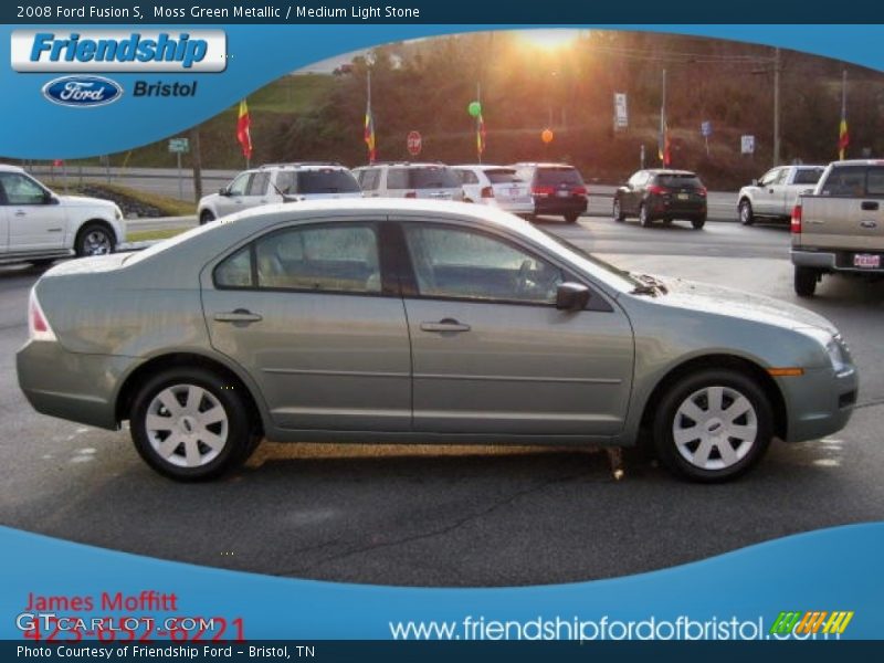 Moss Green Metallic / Medium Light Stone 2008 Ford Fusion S