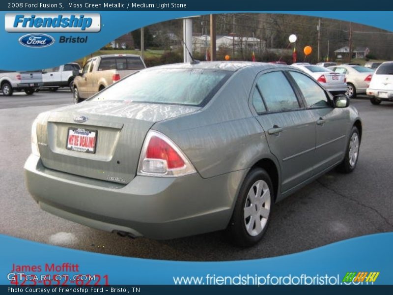 Moss Green Metallic / Medium Light Stone 2008 Ford Fusion S