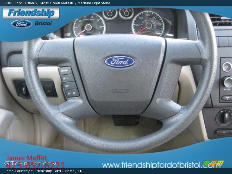Moss Green Metallic / Medium Light Stone 2008 Ford Fusion S