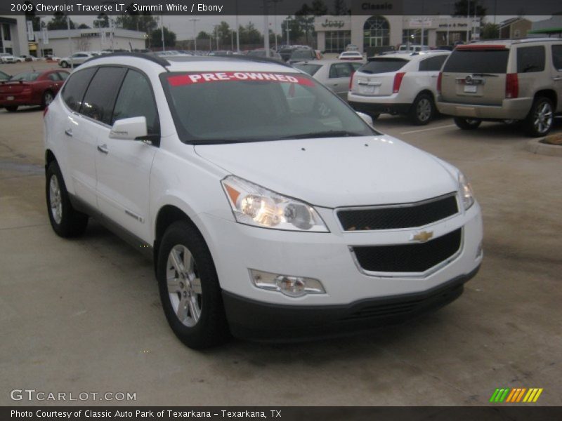 Summit White / Ebony 2009 Chevrolet Traverse LT