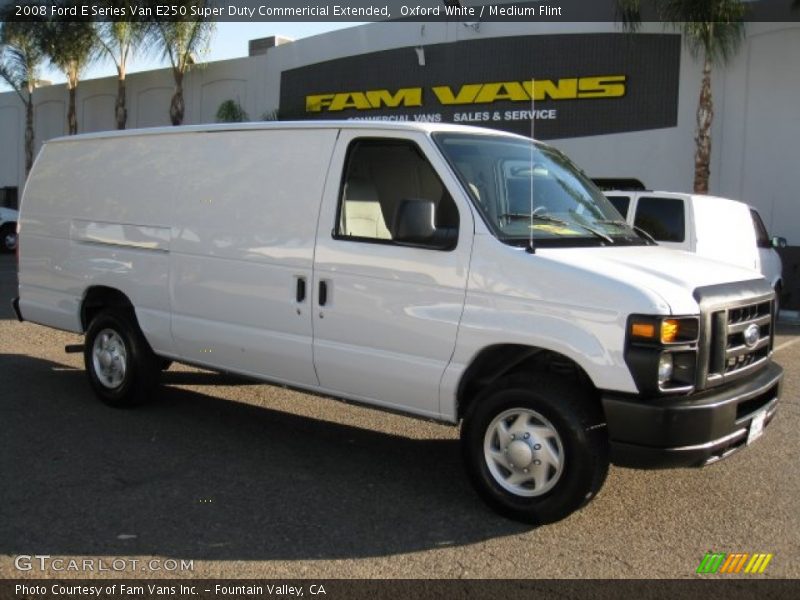 Oxford White / Medium Flint 2008 Ford E Series Van E250 Super Duty Commericial Extended