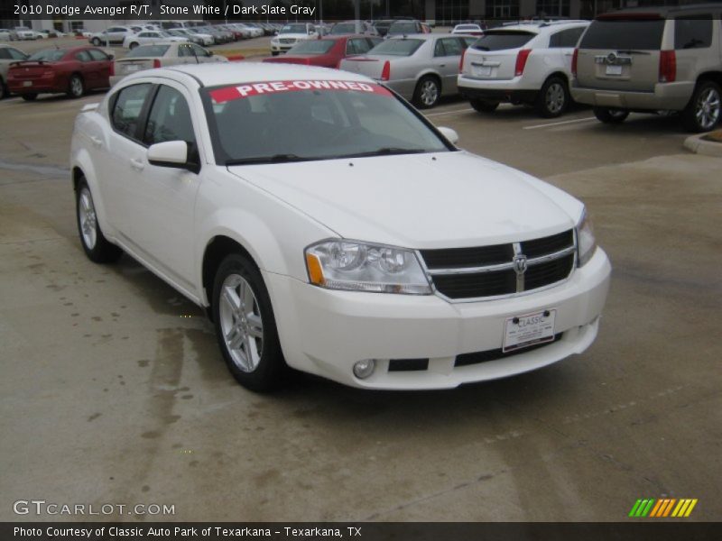 Stone White / Dark Slate Gray 2010 Dodge Avenger R/T