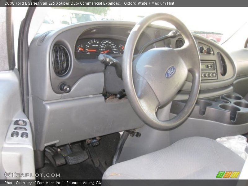 Oxford White / Medium Flint 2008 Ford E Series Van E250 Super Duty Commericial Extended
