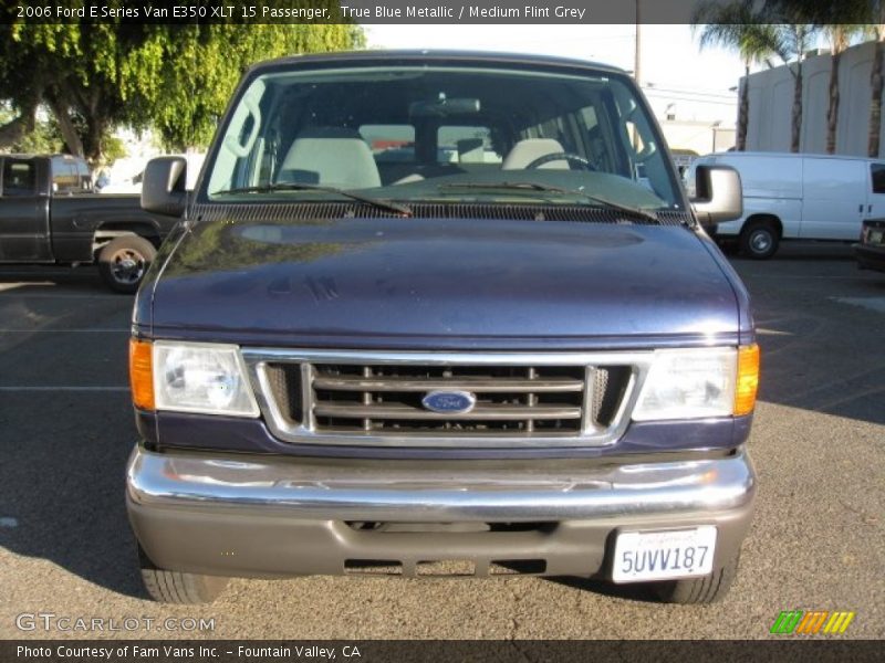 True Blue Metallic / Medium Flint Grey 2006 Ford E Series Van E350 XLT 15 Passenger