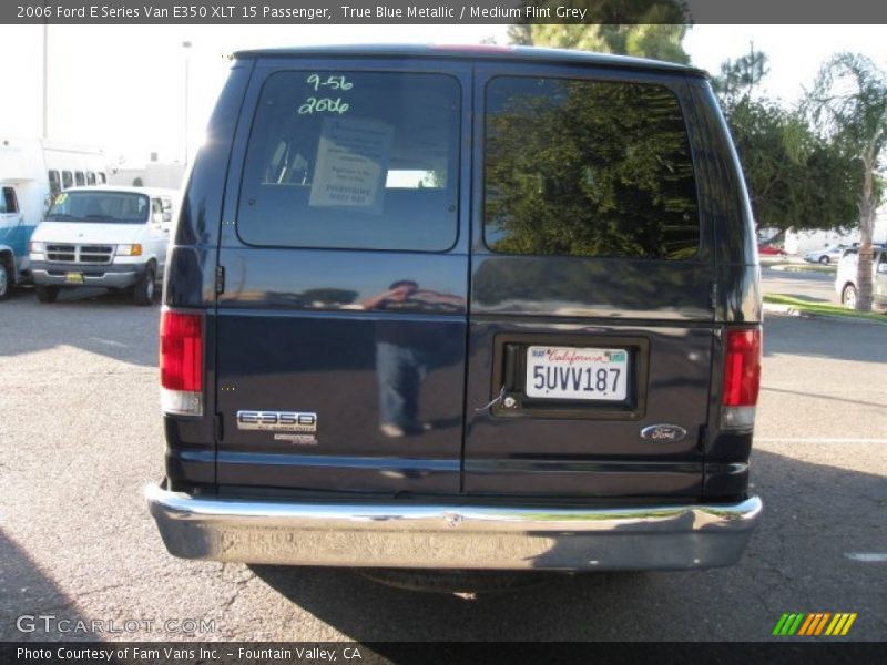 True Blue Metallic / Medium Flint Grey 2006 Ford E Series Van E350 XLT 15 Passenger