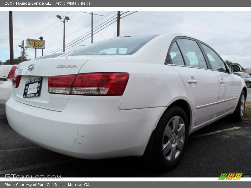 Arctic White / Beige 2007 Hyundai Sonata GLS