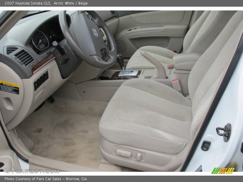 Arctic White / Beige 2007 Hyundai Sonata GLS