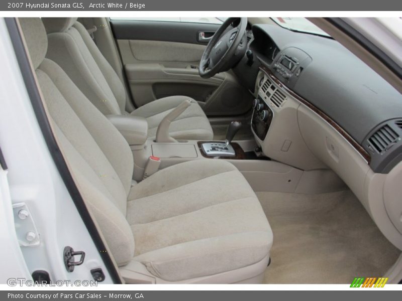 Arctic White / Beige 2007 Hyundai Sonata GLS