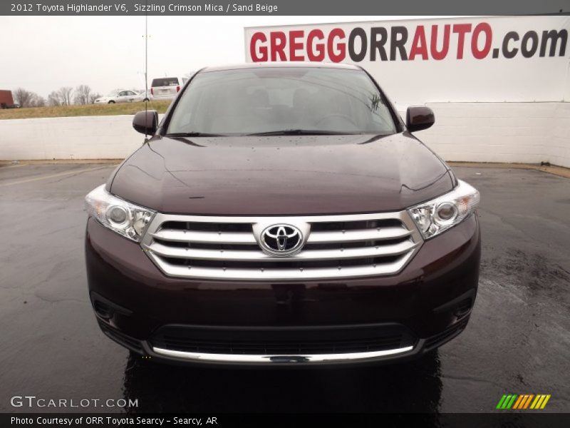 Sizzling Crimson Mica / Sand Beige 2012 Toyota Highlander V6