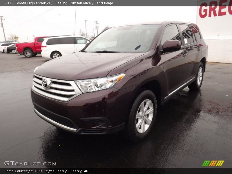 Sizzling Crimson Mica / Sand Beige 2012 Toyota Highlander V6