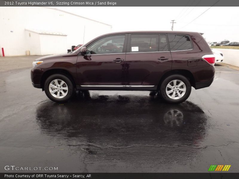 Sizzling Crimson Mica / Sand Beige 2012 Toyota Highlander V6