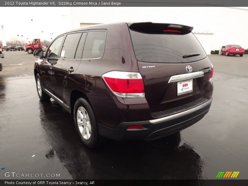 Sizzling Crimson Mica / Sand Beige 2012 Toyota Highlander V6