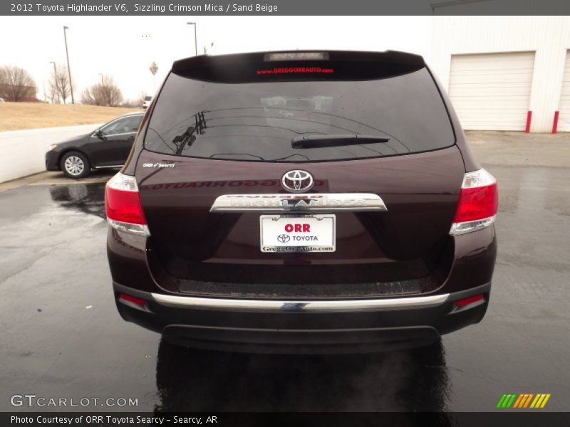 Sizzling Crimson Mica / Sand Beige 2012 Toyota Highlander V6