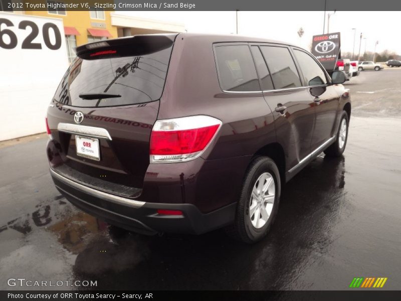 Sizzling Crimson Mica / Sand Beige 2012 Toyota Highlander V6