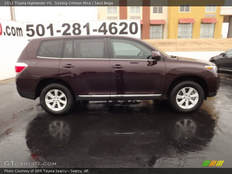 Sizzling Crimson Mica / Sand Beige 2012 Toyota Highlander V6