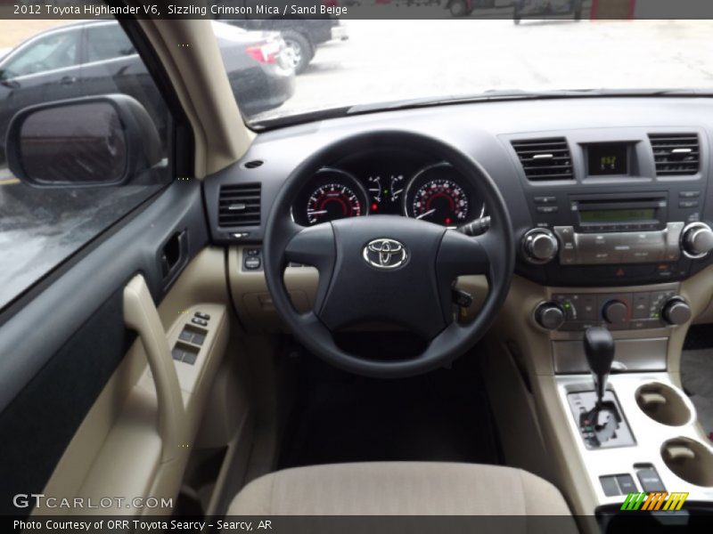 Sizzling Crimson Mica / Sand Beige 2012 Toyota Highlander V6