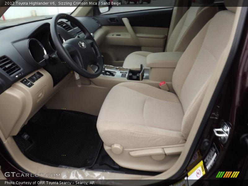 Sizzling Crimson Mica / Sand Beige 2012 Toyota Highlander V6