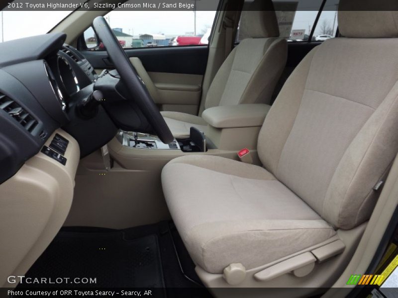 Sizzling Crimson Mica / Sand Beige 2012 Toyota Highlander V6