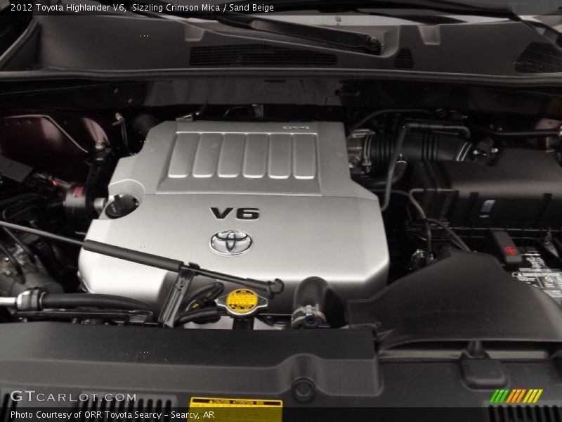 Sizzling Crimson Mica / Sand Beige 2012 Toyota Highlander V6