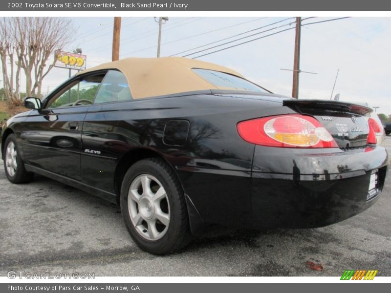 Black Sand Pearl / Ivory 2002 Toyota Solara SE V6 Convertible