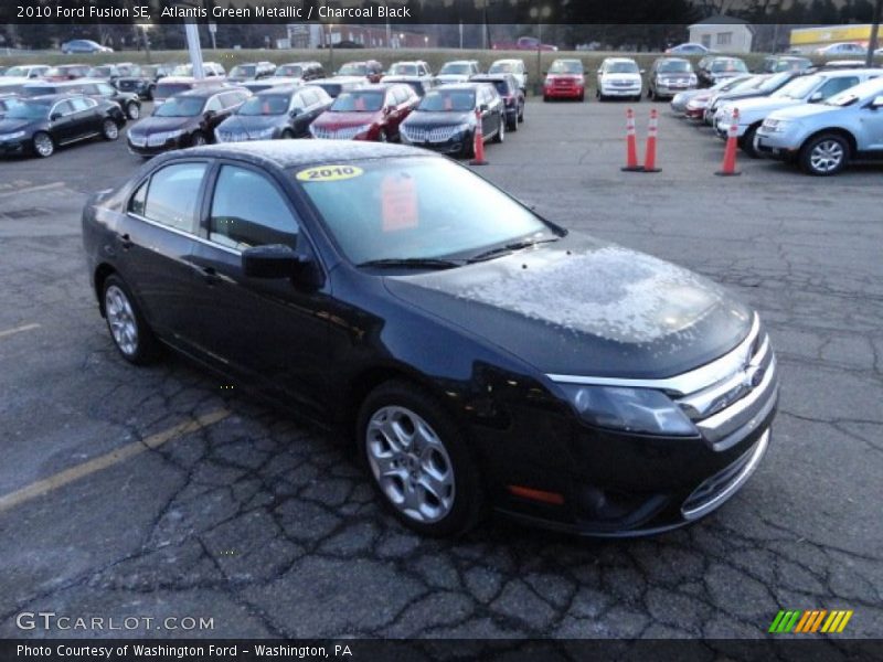 Atlantis Green Metallic / Charcoal Black 2010 Ford Fusion SE