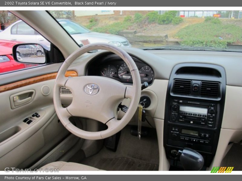 Black Sand Pearl / Ivory 2002 Toyota Solara SE V6 Convertible