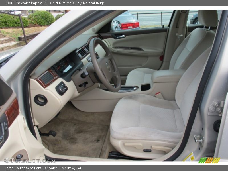 Gold Mist Metallic / Neutral Beige 2008 Chevrolet Impala LS