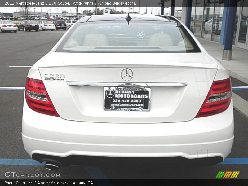 Arctic White / Almond Beige/Mocha 2012 Mercedes-Benz C 250 Coupe