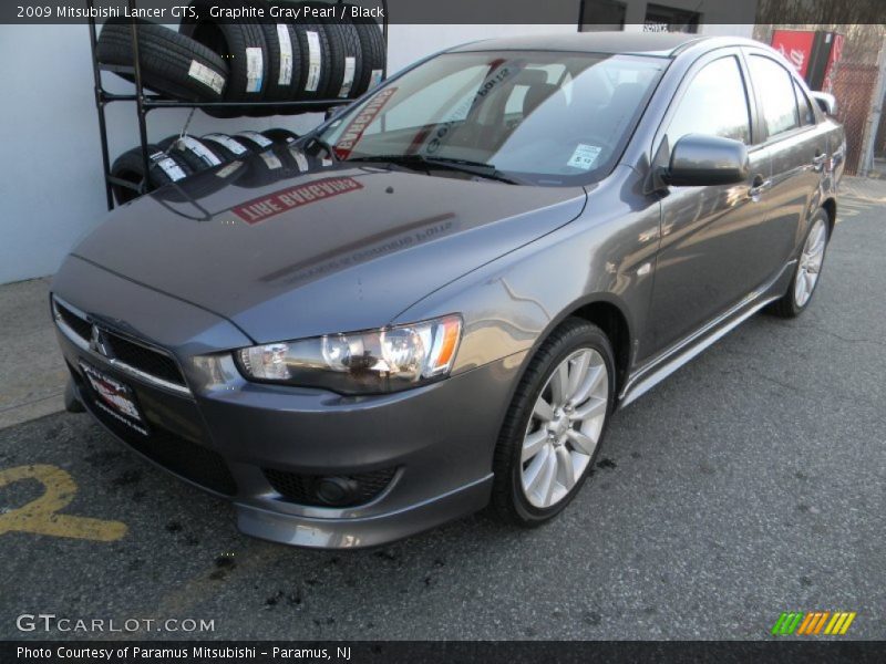Graphite Gray Pearl / Black 2009 Mitsubishi Lancer GTS