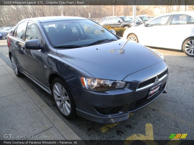 Graphite Gray Pearl / Black 2009 Mitsubishi Lancer GTS