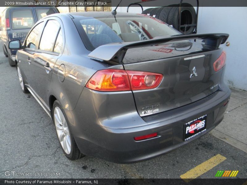 Graphite Gray Pearl / Black 2009 Mitsubishi Lancer GTS