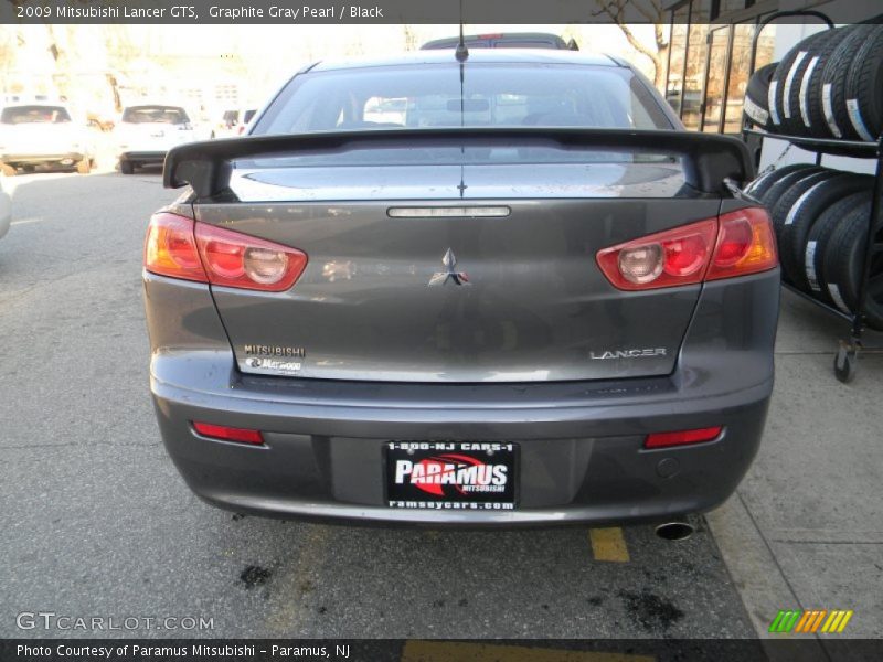 Graphite Gray Pearl / Black 2009 Mitsubishi Lancer GTS