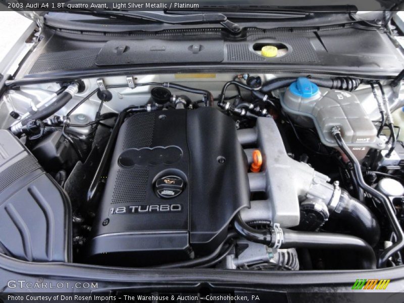  2003 A4 1.8T quattro Avant Engine - 1.8L Turbocharged DOHC 20V 4 Cylinder