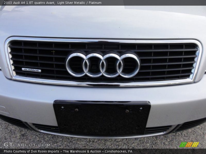 Light Silver Metallic / Platinum 2003 Audi A4 1.8T quattro Avant